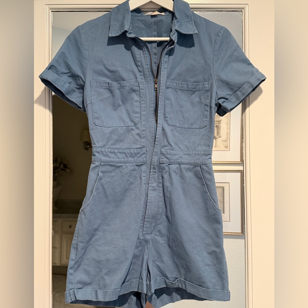 Honey Punch Baby Blue Romper